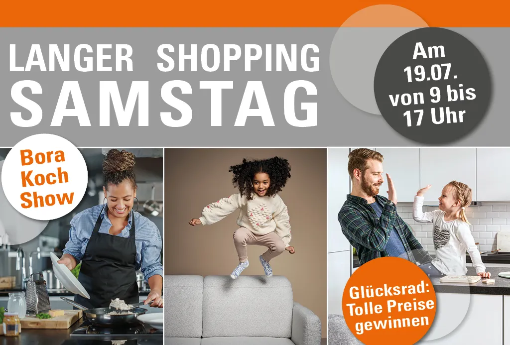 Langer Shopping Samstag - Am 19.07. von 9 bis 17 Uhr